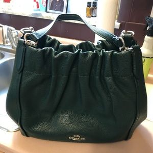 Emerald green coach purse